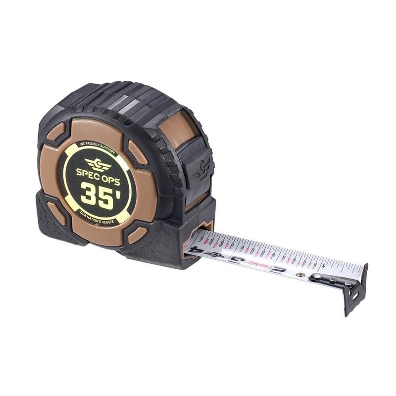 SPEC OPS 35 ft. Elite Series Tape Measure, 1 1/4 in. Blade, Military-Grade Case