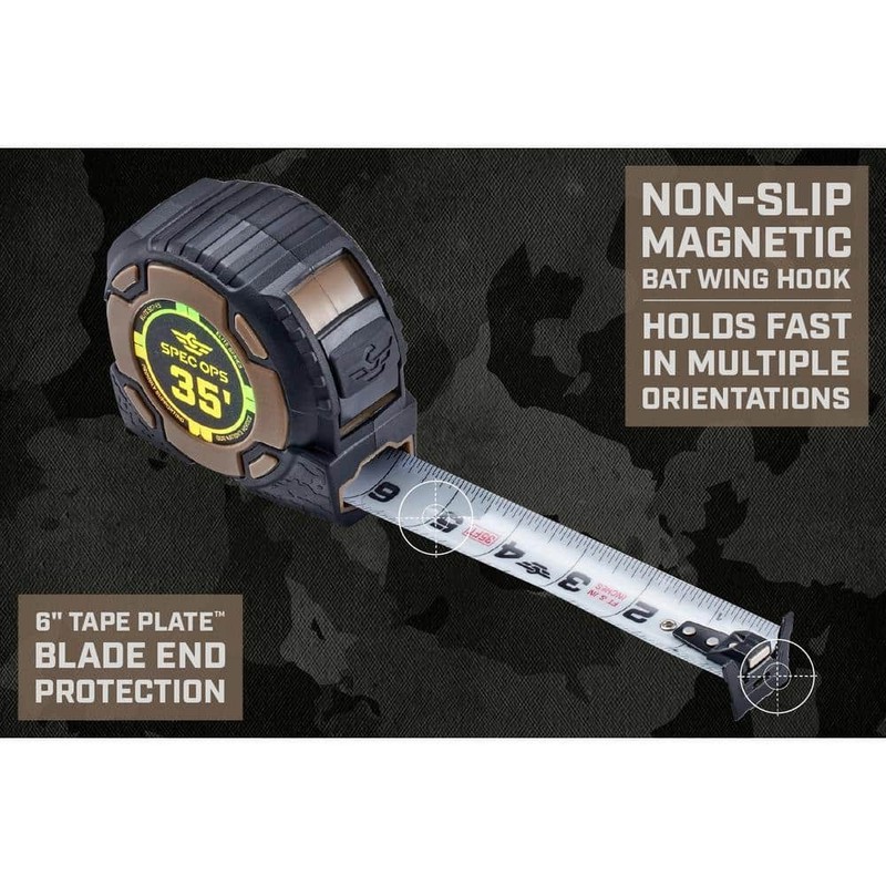 SPEC OPS 35 ft. Elite Series Tape Measure, 1 1/4 in. Blade, Military-Grade Case - Image 5