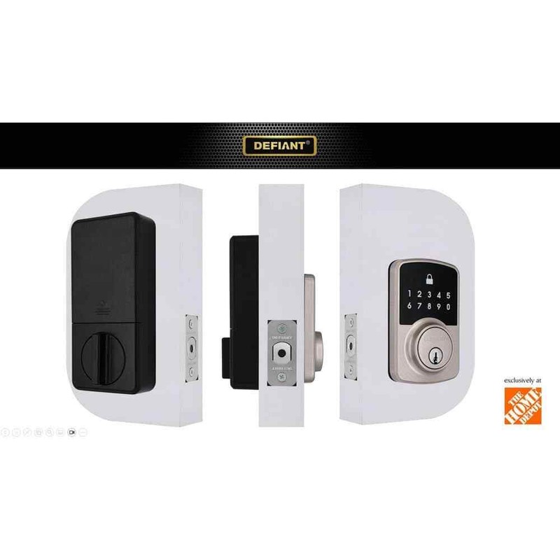 Defiant Square Satin Nickel Wi-Fi Electronic Deadbolt Smart Lock by Hubspace - Image 5