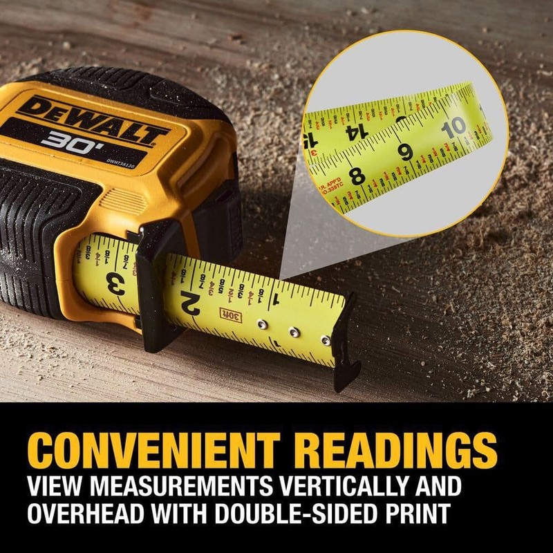 DEWALT 30 ft. x 1-1/8 in. Tape Measure with Finger Brake - Image 11