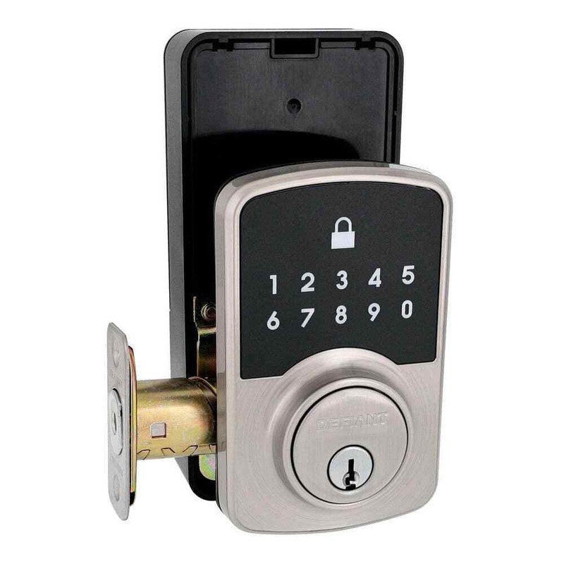 Defiant Square Satin Nickel Wi-Fi Electronic Deadbolt Smart Lock by Hubspace - Image 9