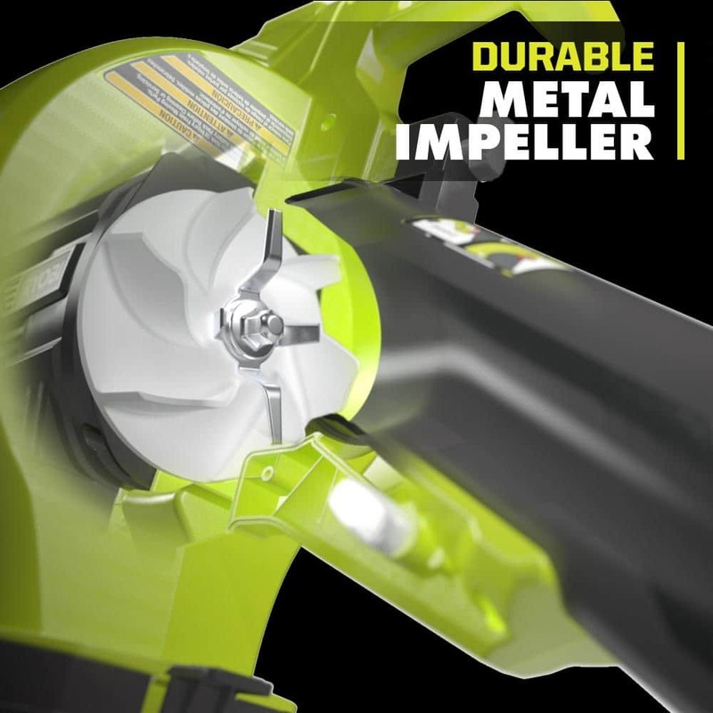 RYOBI 40V Vac Attack Cordless Leaf Vacuum/Mulcher with 5.0 Ah Battery & Charger - Image 7