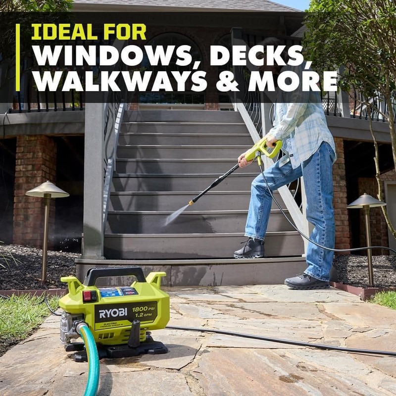 RYOBI 1800 PSI 1.2 GPM Cold Water Corded Electric Pressure Washer - Image 6
