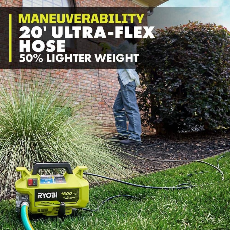 RYOBI 1800 PSI 1.2 GPM Cold Water Corded Electric Pressure Washer - Image 9