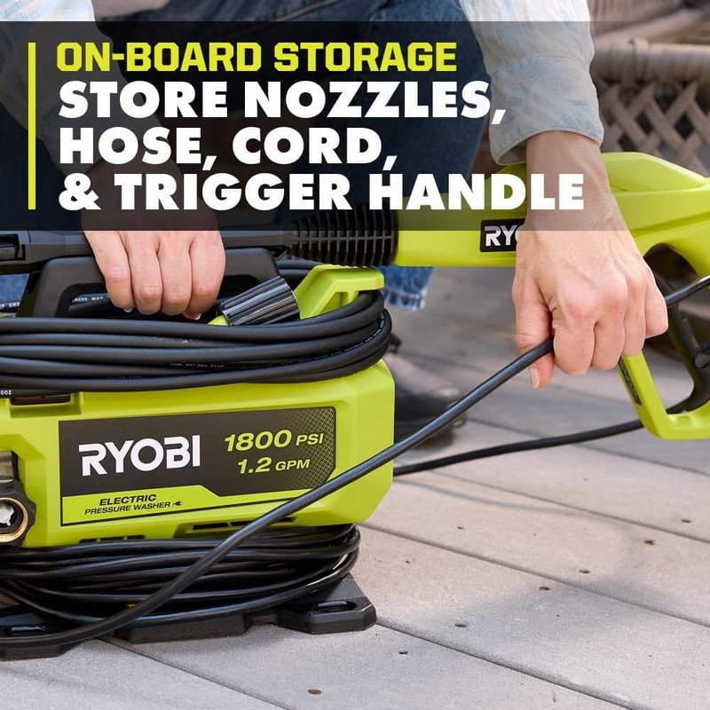 RYOBI 1800 PSI 1.2 GPM Cold Water Corded Electric Pressure Washer - Image 10