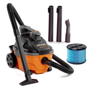 RIDGID 4 Gallon 5.0 Peak HP Portable Shop Vacuum Wet Dry Vac w/Fine Dust Filter