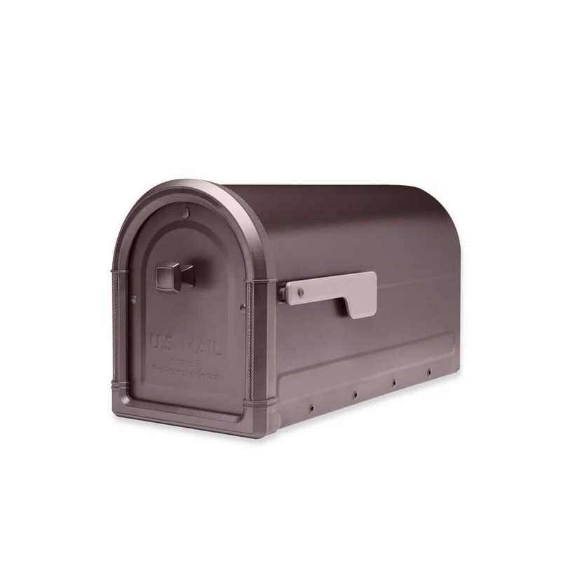 Architectural Mailboxes Roxbury Large Rubbed Bronze Steel Post Mount Mailbox