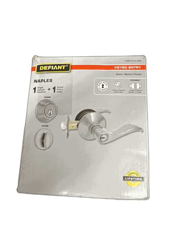 Defiant Naples Satin Nickel Combo Pack with Single Cylinder Deadbolt - Image 10