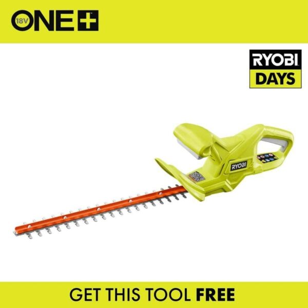 RYOBI ONE+ 18V 18 in. Cordless Battery Hedge Trimmer (Tool Only)