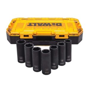 DEWALT 1/2 in. Drive Metric Impact Socket Set (7-Piece)