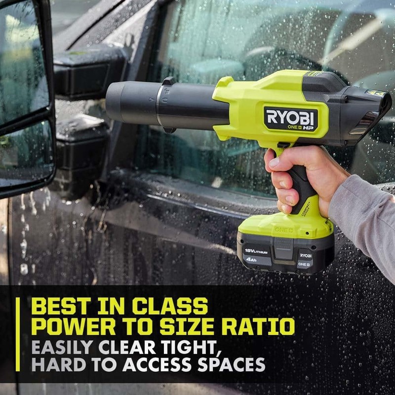 RYOBI ONE+ HP 18V Brushless Cordless Leaf Blower 220 CFM 140 MPH 4.0 Ah Battery - Image 7