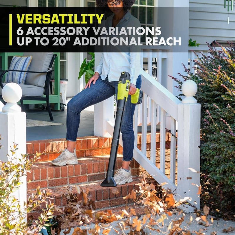 RYOBI ONE+ HP 18V Brushless Cordless Leaf Blower 220 CFM 140 MPH 4.0 Ah Battery - Image 9