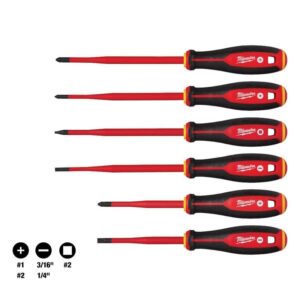 Milwaukee 1000V Insulated Slim Tip Screwdriver Set (6-Piece)