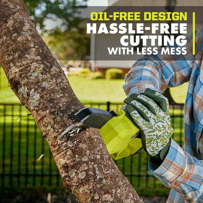 RYOBI ONE+ 18V 6 in. Cordless Battery Mini Chainsaw w/2.0 Ah Battery+Charger - Image 7