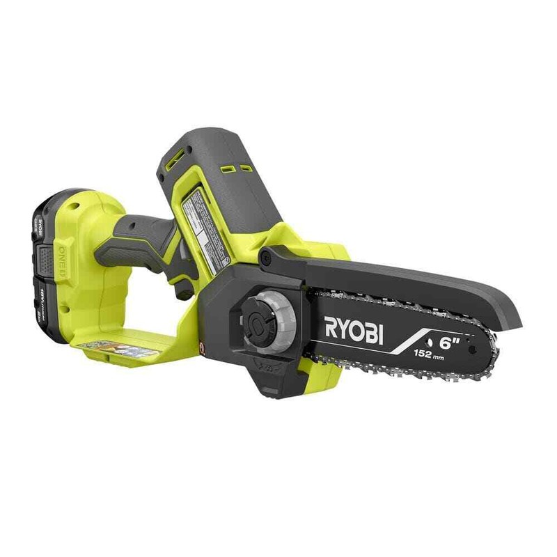 RYOBI ONE+ 18V 6 in. Cordless Battery Mini Chainsaw w/2.0 Ah Battery+Charger - Image 8