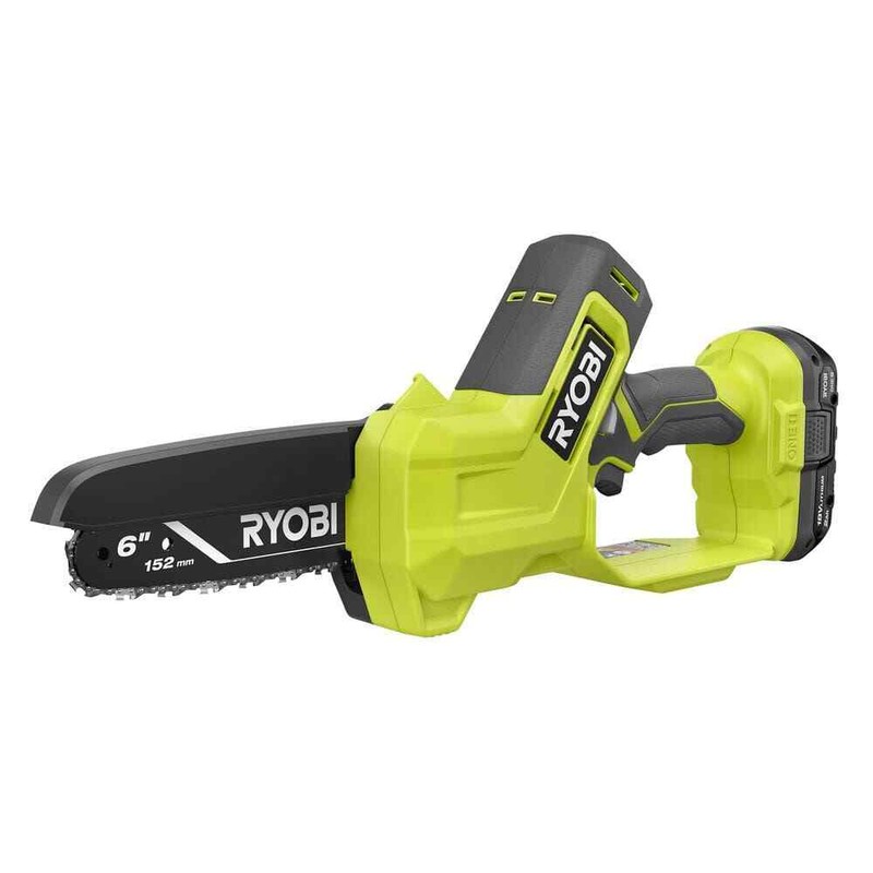 RYOBI ONE+ 18V 6 in. Cordless Battery Mini Chainsaw w/2.0 Ah Battery+Charger - Image 10