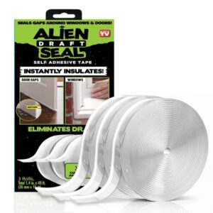 As Seen on TV Alien Seal 1.4" x 49 ft Transparent Anti Draft Seal Tape 3 Pack
