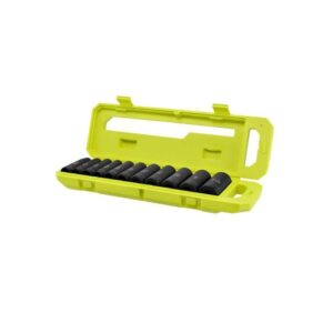 RYOBI 1/2 in. SAE Deep Impact Socket Set (11-Piece)