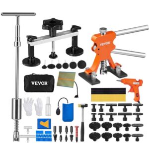 VEVOR 69 PCS Dent Repair Kit Paintless Removal Puller Golden Lifter Slide Hammer
