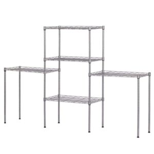 Karl home Silver 5-Tier Heavy Duty Steel Garage Storage Unit 11.42"W x 59"H