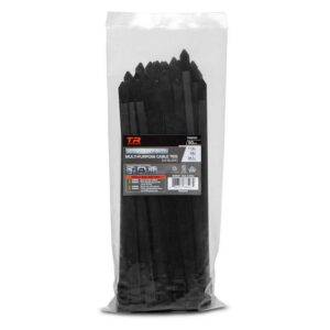 TR Industrial 11.8" Heavy-Duty UV Cable Ties, 250 lbs Tensile Strength (50-Pack)
