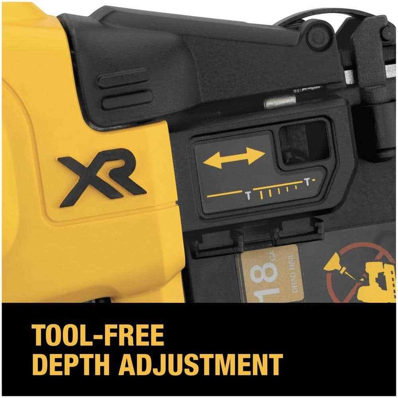 DEWALT 20V MAX XR Lithium-Ion Electric Cordless 18-Gauge Brad Nailer (Tool Only) - Image 5