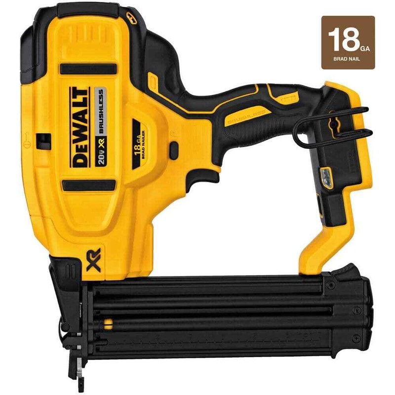 DEWALT 20V MAX XR Lithium-Ion Electric Cordless 18-Gauge Brad Nailer (Tool Only) - Image 11