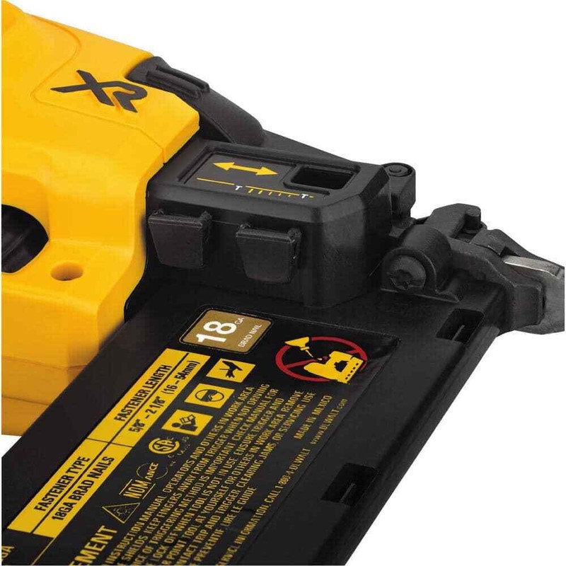 DEWALT 20V MAX XR Lithium-Ion Electric Cordless 18-Gauge Brad Nailer (Tool Only) - Image 12