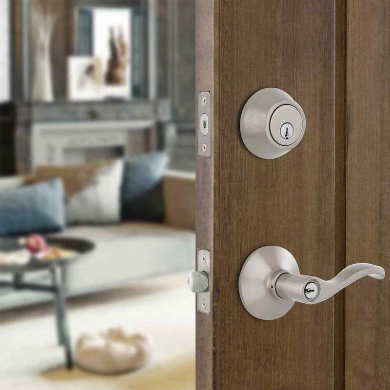 Defiant Naples Satin Nickel Combo Pack with Single Cylinder Deadbolt - Image 3
