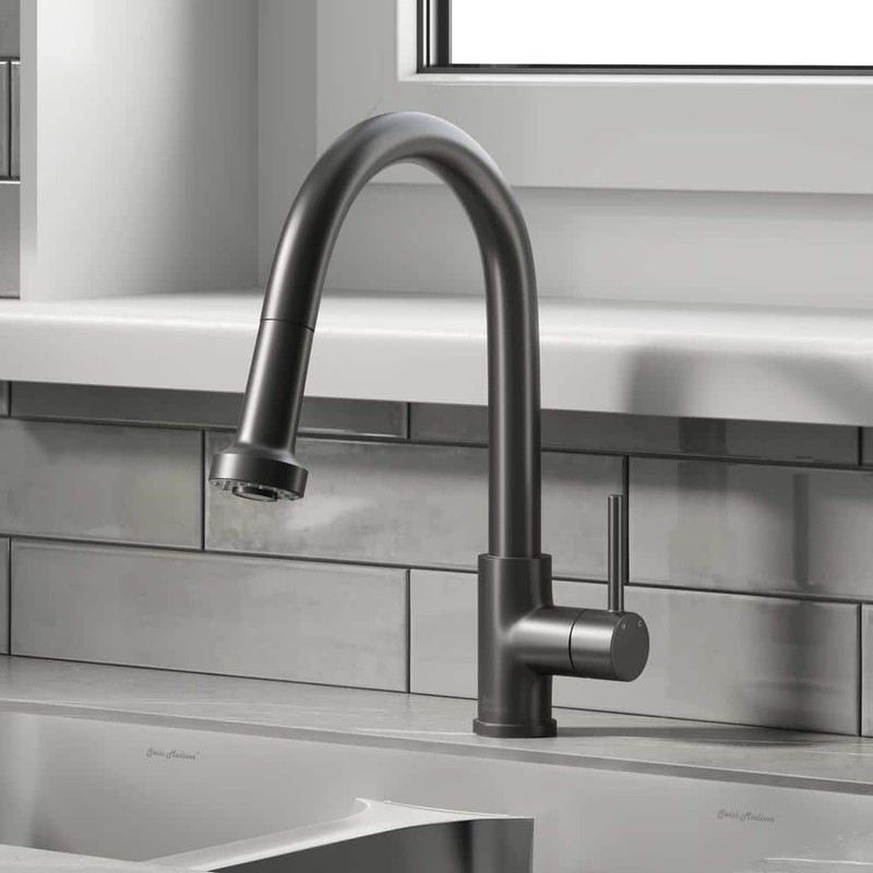 Swiss Madison Nouvet Pull Down Kitchen Faucet Matte Black