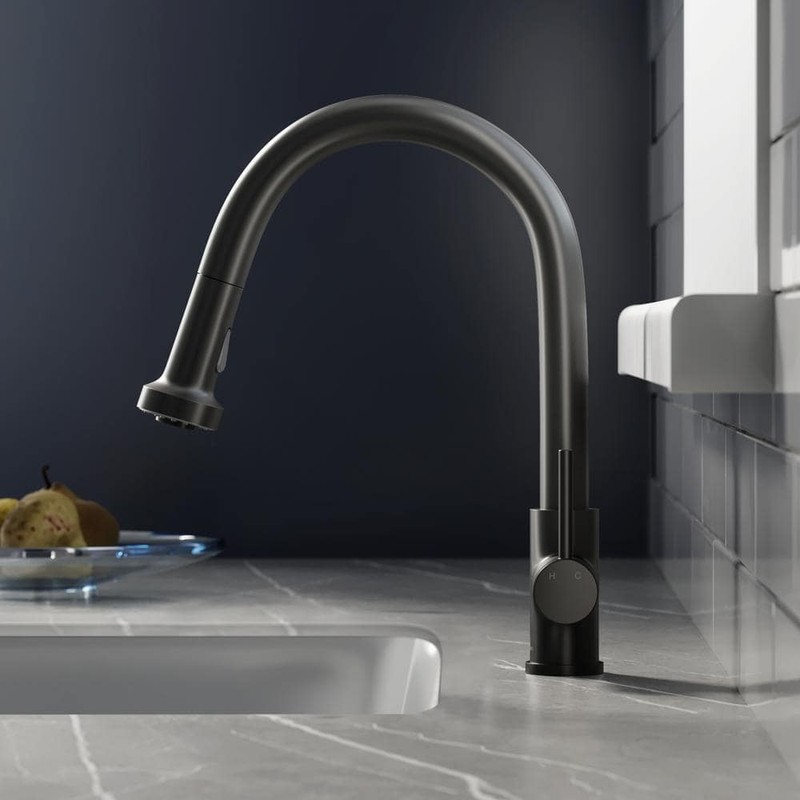 Swiss Madison Nouvet Pull Down Kitchen Faucet Matte Black - Image 6