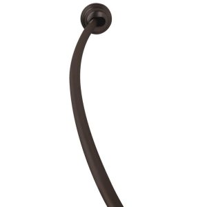 Zenna Home 50-72 in. Aluminum Dual Mount Curved Shower Curtain Rod Bronze