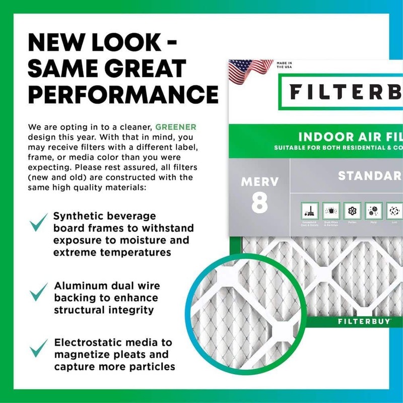 Filterbuy 16x22x5 MERV 8 Dust Defense Pleated HVAC AC Furnace Filters 2-Pack - Image 4