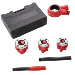 SKYSHALO Ratchet Pipe Threader Kit 1/2" NPT 3/4" NPT 1" NPT Manual Tool Set