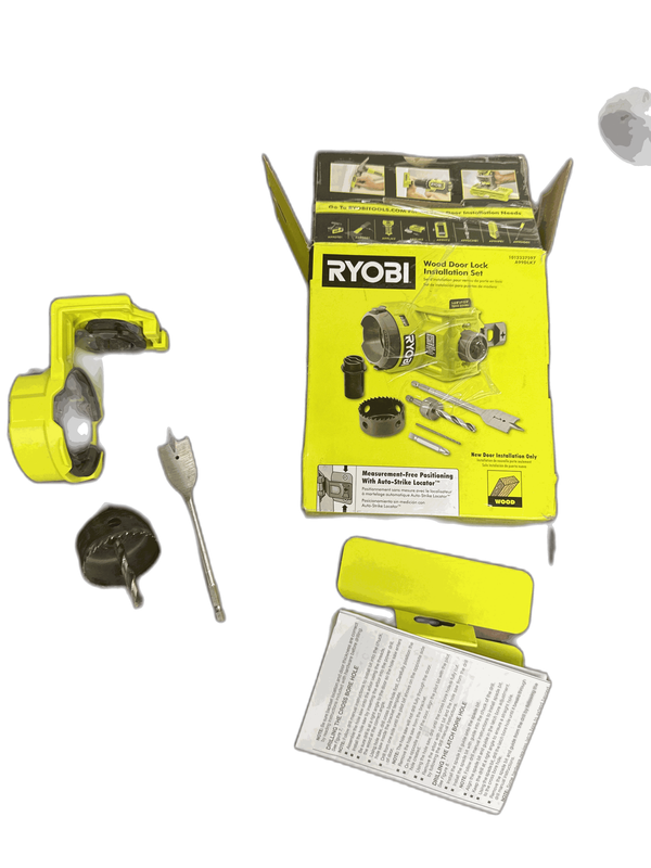 RYOBI Wood Door Lock Installation Kit with Wood Hole Saw MISSING
