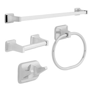 Franklin Brass Futura 4-Piece Bath Hardware Set with 24 in. Towel Bar