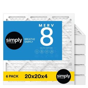 Simply 20 in. x 20 in. x 4 in. MERV 8 FPR 5 Pleated Furnace Air Filter (6-Pack)