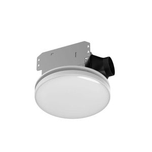 Commercial Electric 80/110 CFM Round Bathroom Exhaust Fan LED,Night Light&Sensor