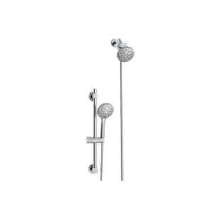 Glacier Bay Wall Bar 6-Spray 1.8 GPM Dual Shower Heads Wall Mount Chrome