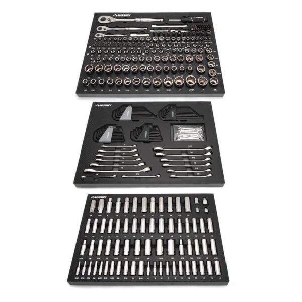 Husky Mechanics Tool Set in EVA Trays (290-Piece)