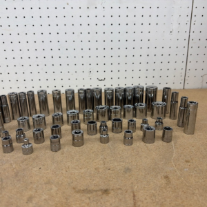 Husky 3/8 in. Drive 6-Point Socket and Bit Sockets (61-Pieces)