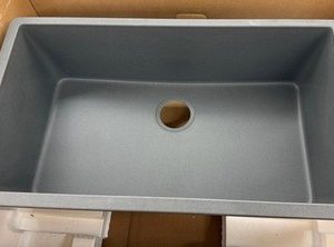 Elkay Quartz Classic 33 in. Undermount Single Bowl Graphite Granite/Quartz Compo