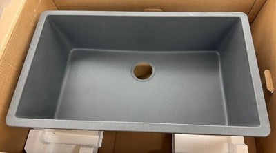Elkay Quartz Classic 33 in. Undermount Single Bowl Graphite Granite/Quartz Compo