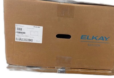 Elkay Quartz Classic 33 in. Undermount Single Bowl Graphite Granite/Quartz Compo - Image 4