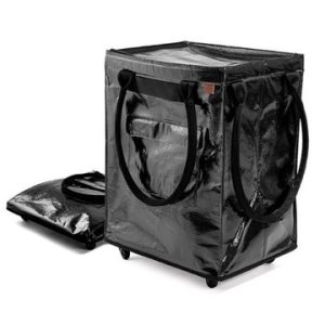 CleverMade Large Laundry Basket Hamper Bag, 90l Portable Collapsible Cart with