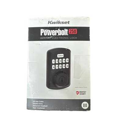 Kwikset Powerbolt 250 Matte Black Electronic Deadbolt with 10-Button Keypad - Image 6