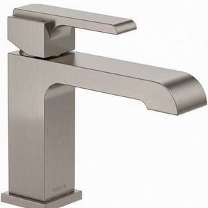 DELTA  Ara 567LF-SSMPU Single-Handle Bathroom Faucet with Metal Drain-Stainless
