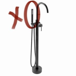 AKDY 1-Handle Freestanding Floor Mount Tub Faucet Bathtub "MISSING Hand Shower"
