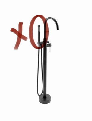 AKDY 1-Handle Freestanding Floor Mount Tub Faucet Bathtub "MISSING Hand Shower"