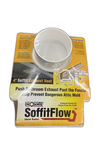 INOVATE Bathroom Exhaust Vent 4 in. White with Damper & Removable Grille - Image 7